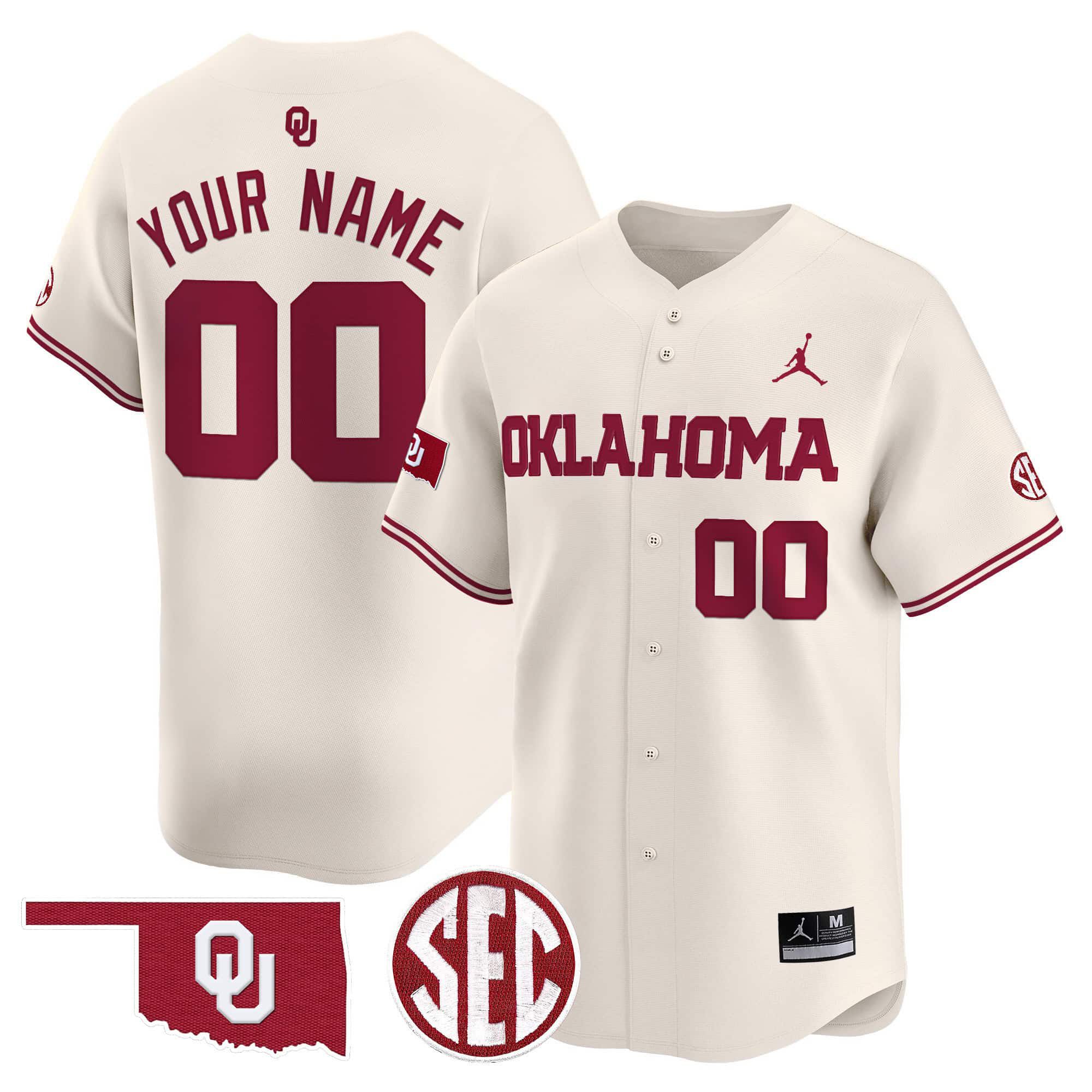 Men Oklahoma Sooners Cream 2024 Vapor Premier Limited Custom NCAA Jersey->customized ncaa jersey->Custom Jersey